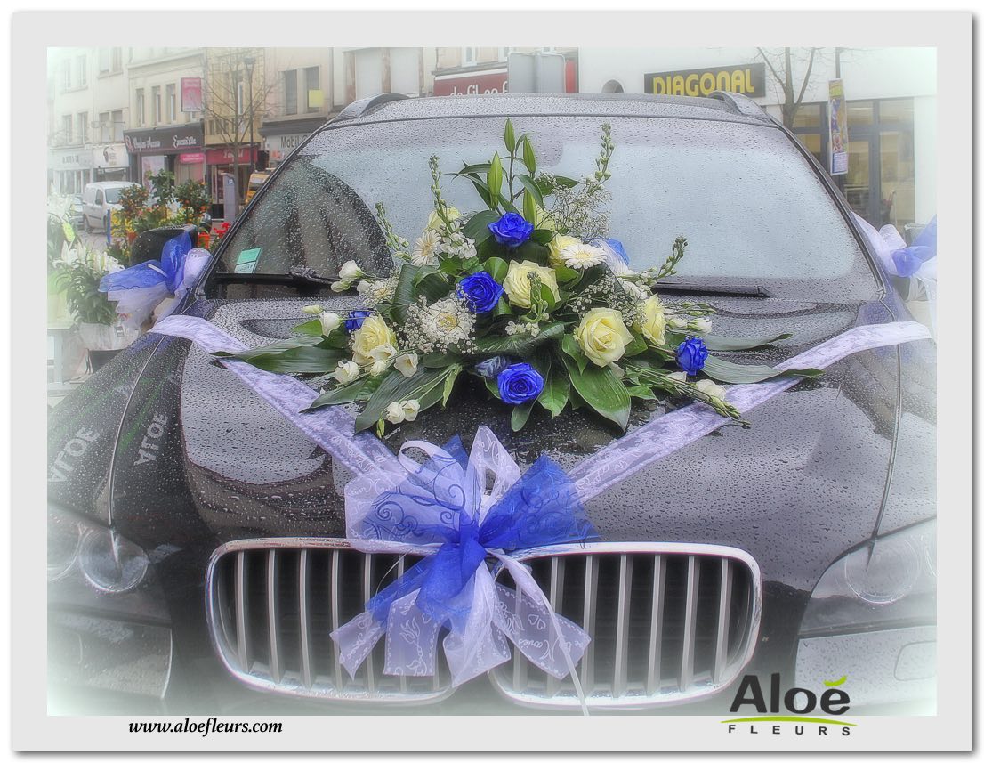 La décoration florale des voitures de mariés » ALOE FLEURS